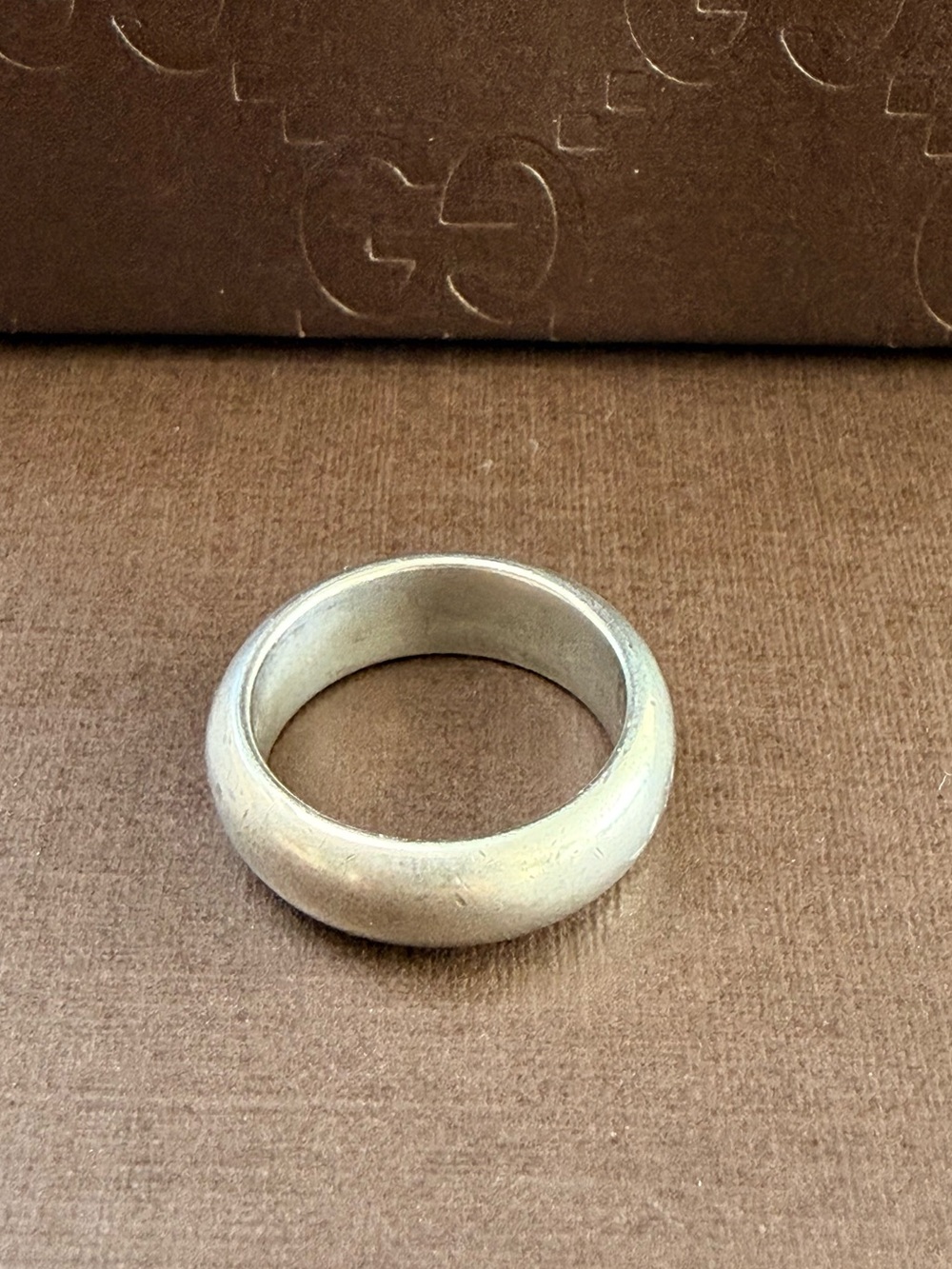 GUCCI Dome-Shaped Band 925 Silver Ring - Picture 4 of 7